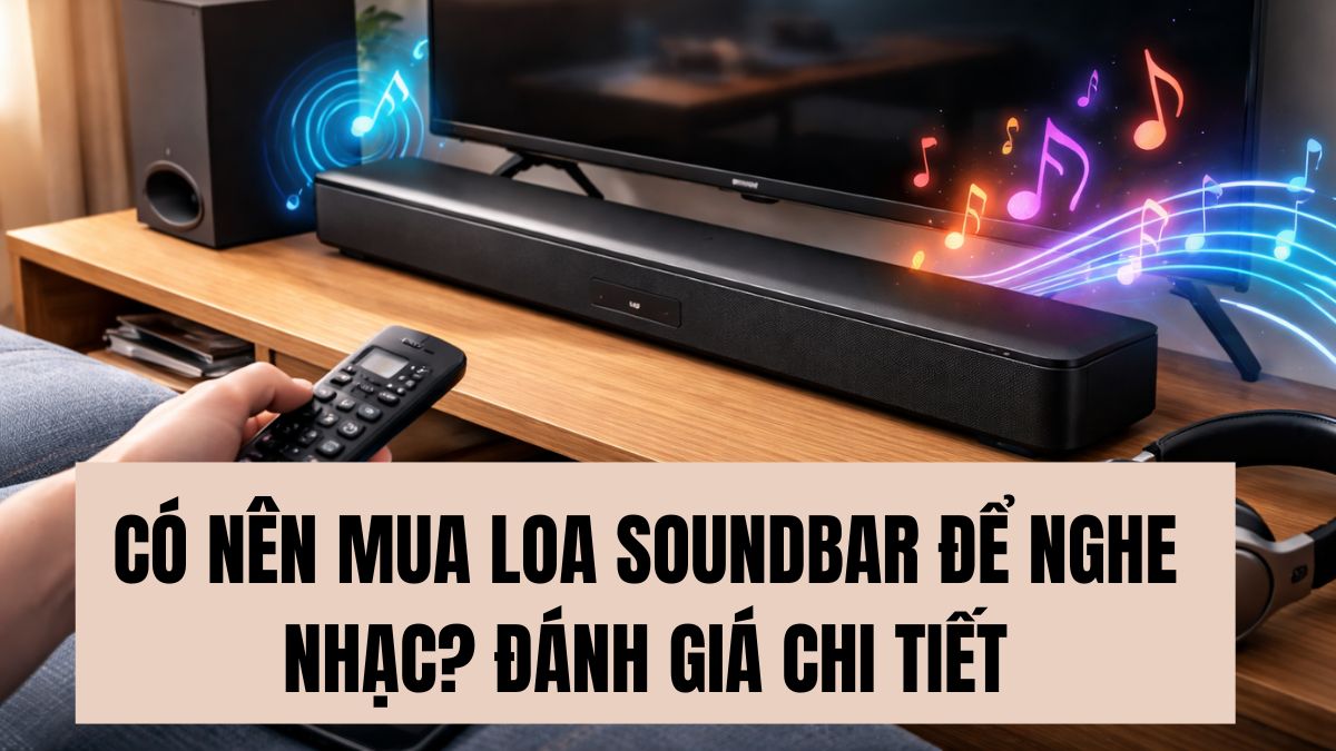 Có nên mua loa soundbar để nghe nhạc? Đánh giá chi tiết A–Z